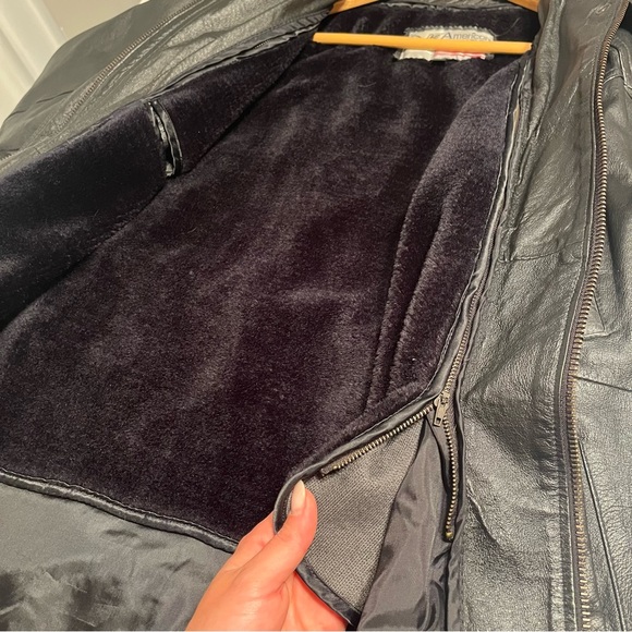 Vintage American Leather Black Long Genuine Leather Jacket - Picture 9 of 16